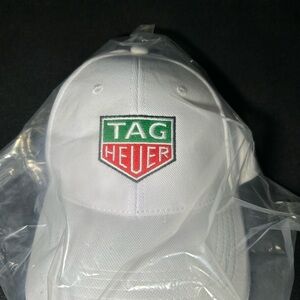 TAG Heuer White, Red, Green Hat NWT! Never Used Still Sealed Up!